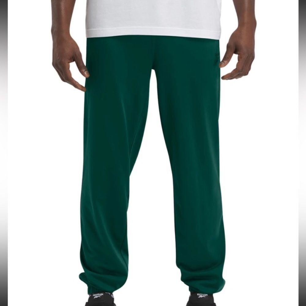 Reebok Men Identity Vector Drawstring Track Pants Vector Green